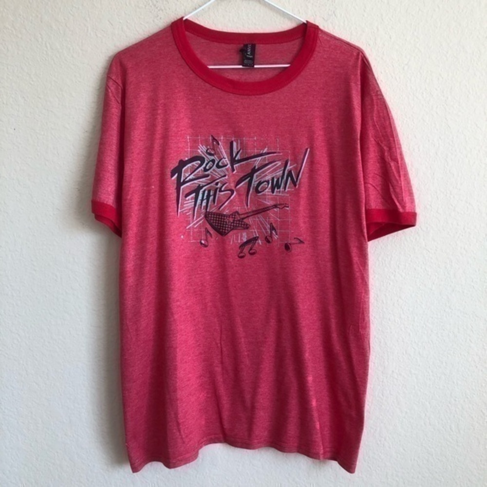 Vintage 1980s Rock This Town Iron-On On New Short Sleeve T-Shirt Stray Cats